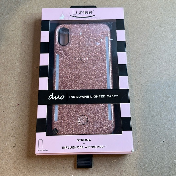 LuMee duo INSTAFAME Lighted Sparkly Case iPhone Xs Max - Picture 1 of 6